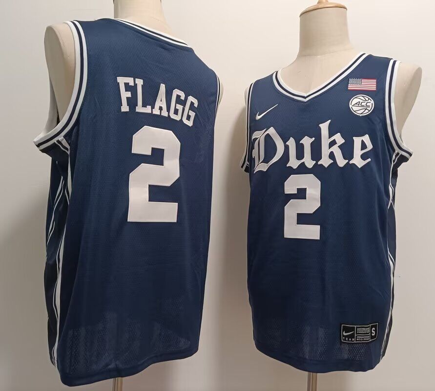 Men NCAA Duke Blue Devils College Basketball #2 Cooper Flagg blue 2024 Nike jersey->nfl hats->Sports Caps